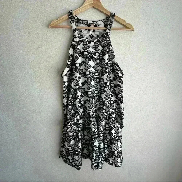 Free People - Geometric Patterned Sleeveless Mini Dress - Picture 1 of 8